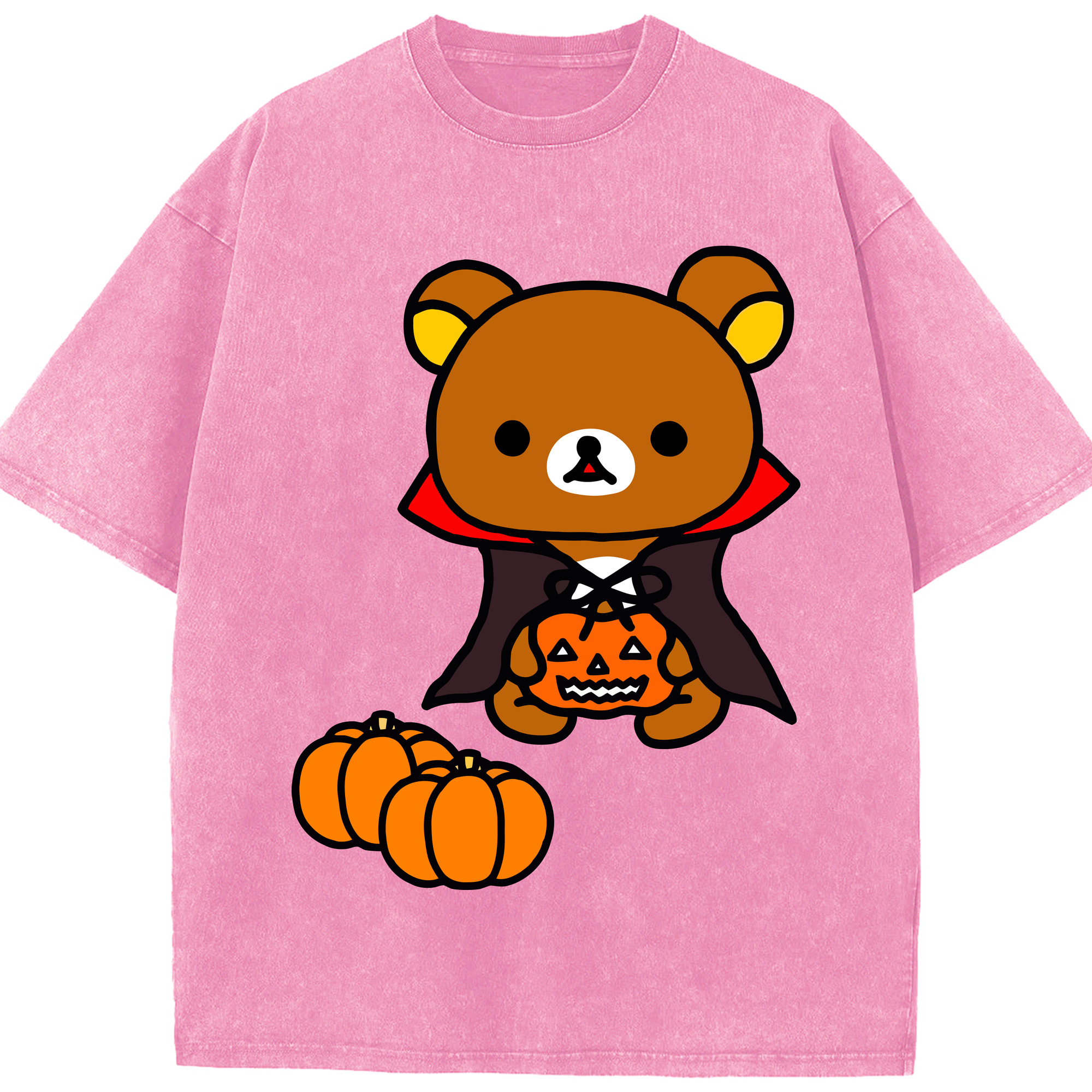 （画像用） リラックマ リラックマ キイロイトリ Rilakkuma Korilakkuma Kiiroitori 綿100% ヴィンテージ風 半袖Tシャツ（フロントプリント）